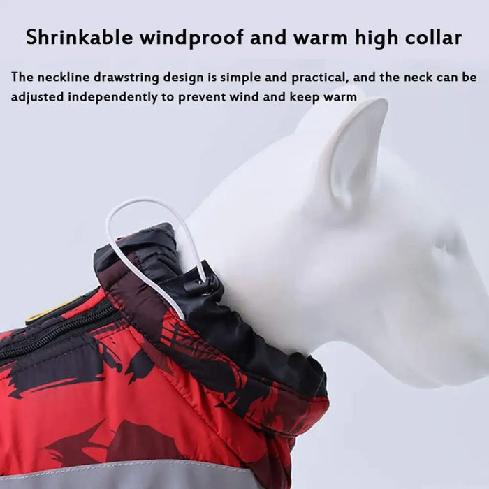 Winter Warm Waterproof Adjustable Reflective Leash Hole