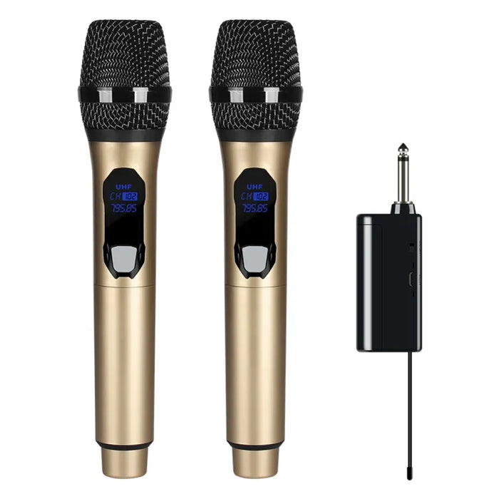 Wireless 2 Channels Uhf Professional Handheld Microphone