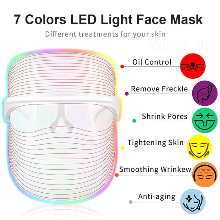 Wireless 7 Colours Anti-aging Anti Wrinkle Led Light