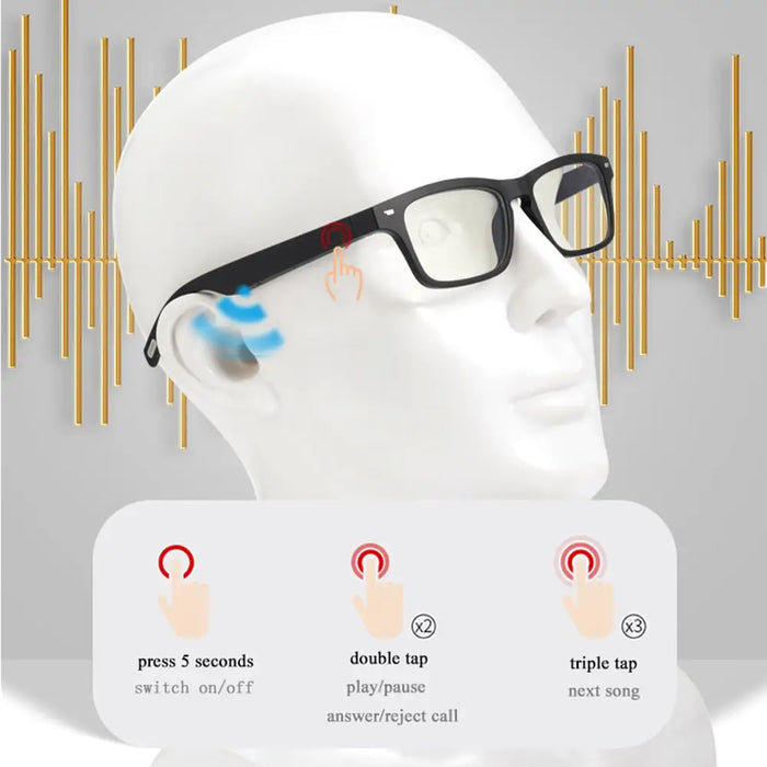 Wireless Anti-blue Light Glasses Touch Bluetooth 5.0 Stereo