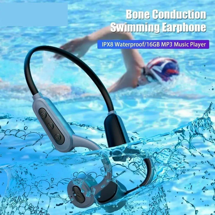 Wireless Bone Conduction 16gb Waterproof Bluetooth Mp3