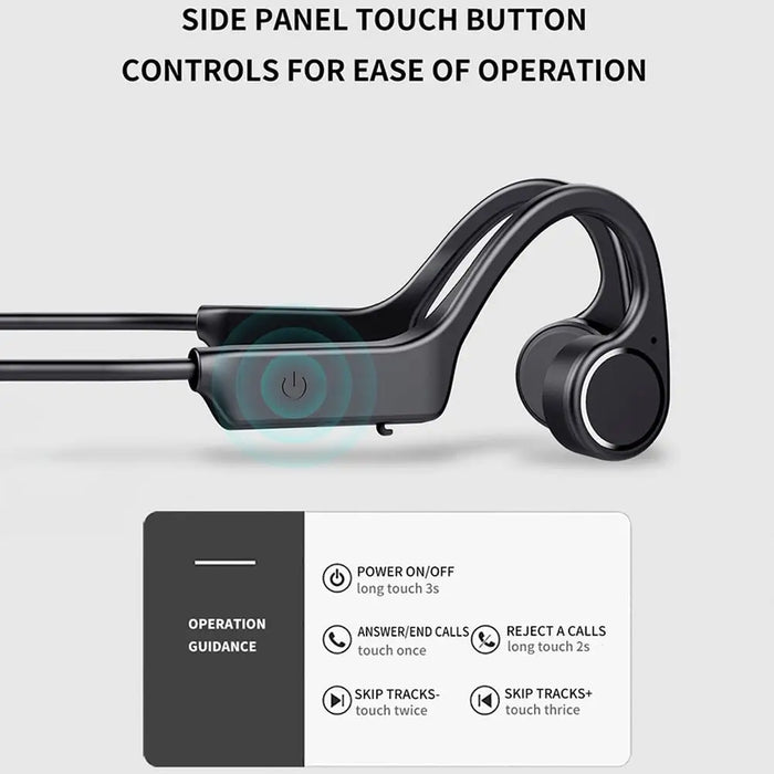 Wireless Bone Conduction Waterproof Bluetooth Headphones