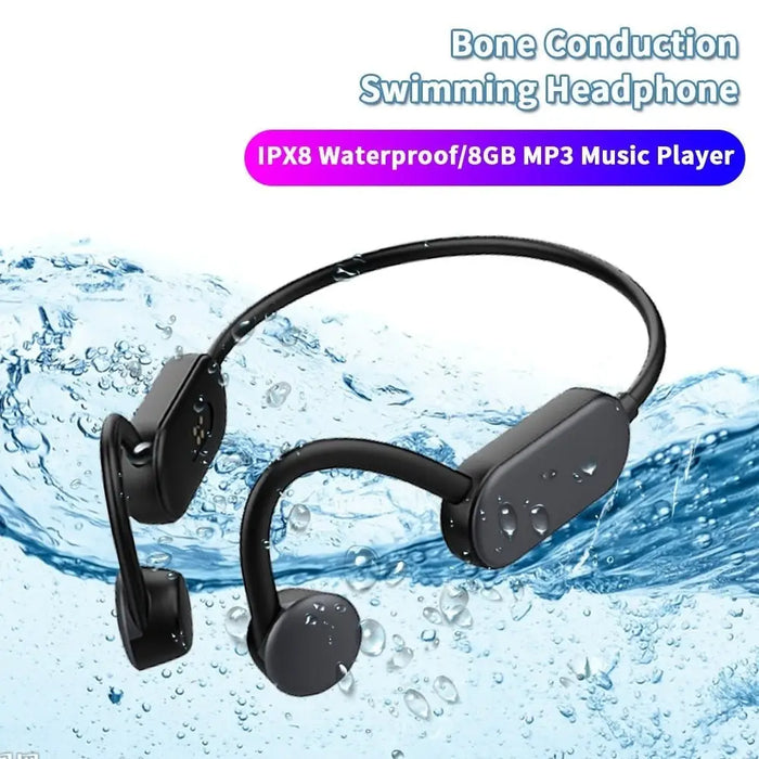 Wireless Bone Conduction 8gb Waterproof Mp3 Music Player