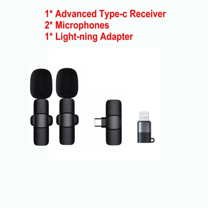 Wireless Chargeable Handheld Lavalier Microphone Set Short