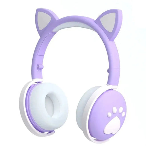 Wireless Glowing Cute Led Cat Ear Bluetooth Hifi Stereo Bass