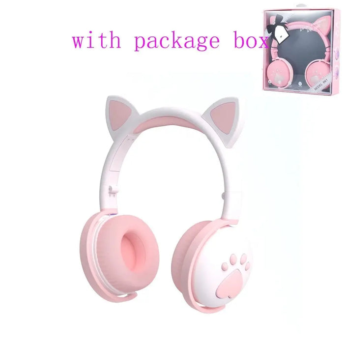 Wireless Glowing Cute Led Headset Hifi Stereo Bass 3.5mm