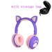 Wireless Glowing Cute Led Headset Hifi Stereo Bass 3.5mm