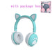 Wireless Glowing Cute Led Headset Hifi Stereo Bass 3.5mm