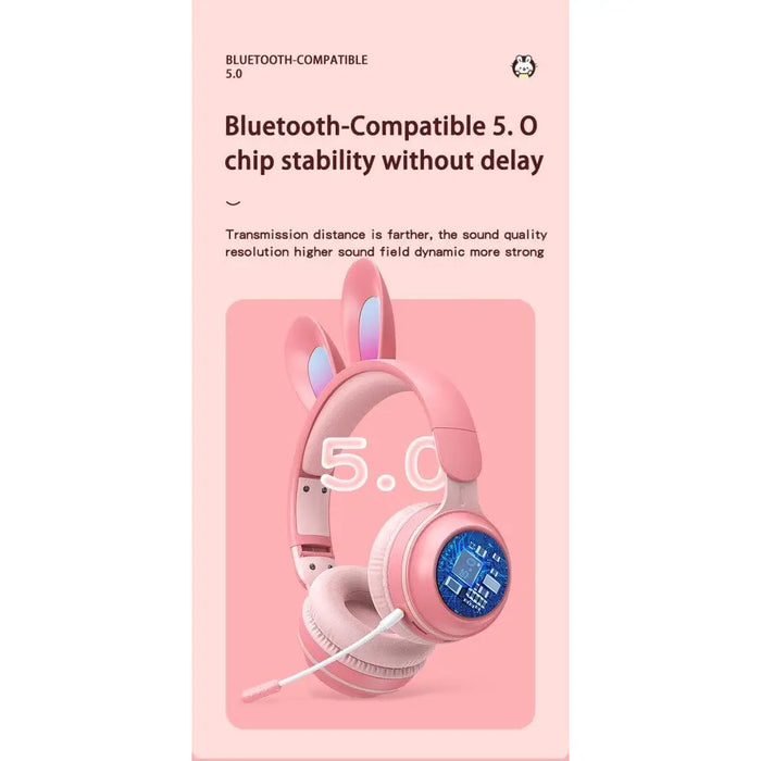 Wireless Glowing Rabbit Ear Hifi Stereo