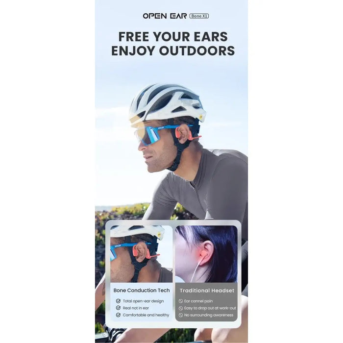 Wireless Hands-free Bone Conduction Bluetooth Headphones