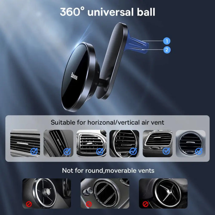 Wireless Magnetic Car Charging Phone Holder For Apple Iphone