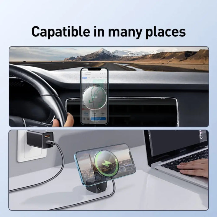 Wireless Magnetic Car Charging Phone Holder For Apple Iphone