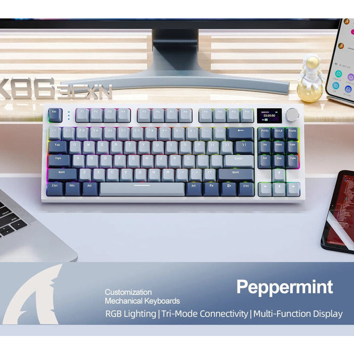 Wireless Swappable Mechanical Keyboard With Display And Volume Control