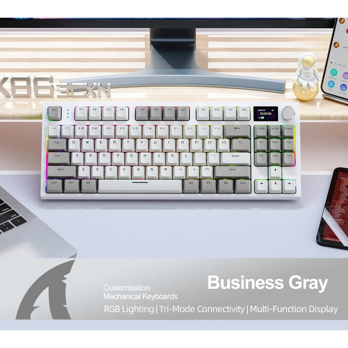 Wireless Swappable Mechanical Keyboard With Display And Volume Control