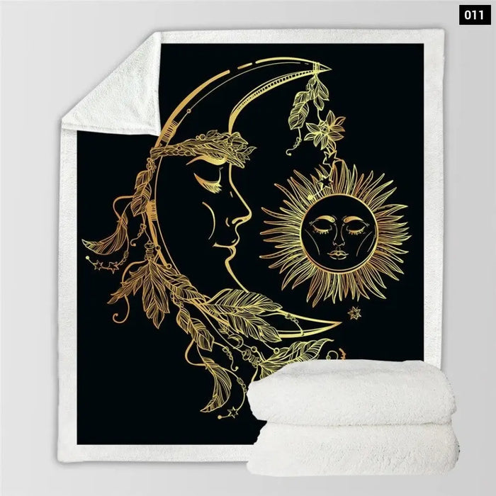 Witchcraft Throw Blanket Sun And Moon Sherpa Celestial