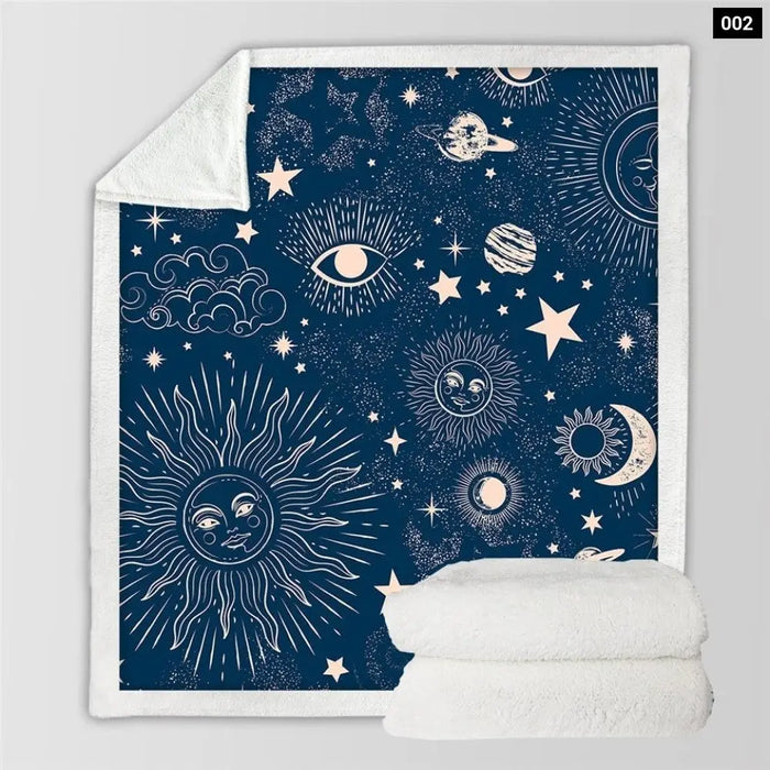 Witchcraft Throw Blanket Sun And Moon Sherpa Celestial