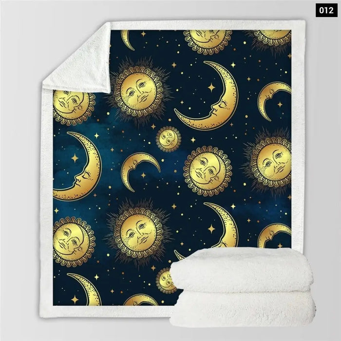 Witchcraft Throw Blanket Sun And Moon Sherpa Celestial