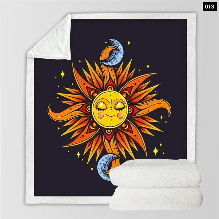 Witchcraft Throw Blanket Sun And Moon Sherpa Celestial