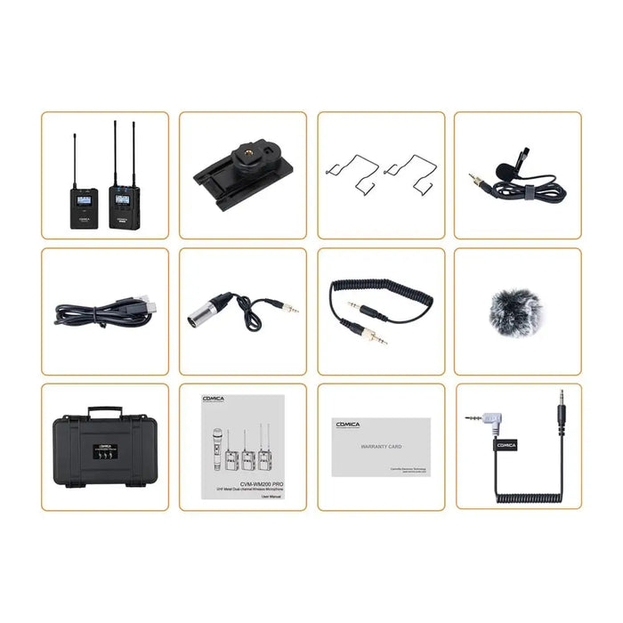 Wm200 Pro Wireless Microphone Uhf Professional For Dslr