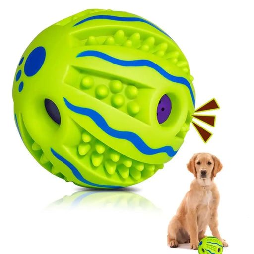 Wobble Tough Built-in Squeaker Pet Ball Toy For Large