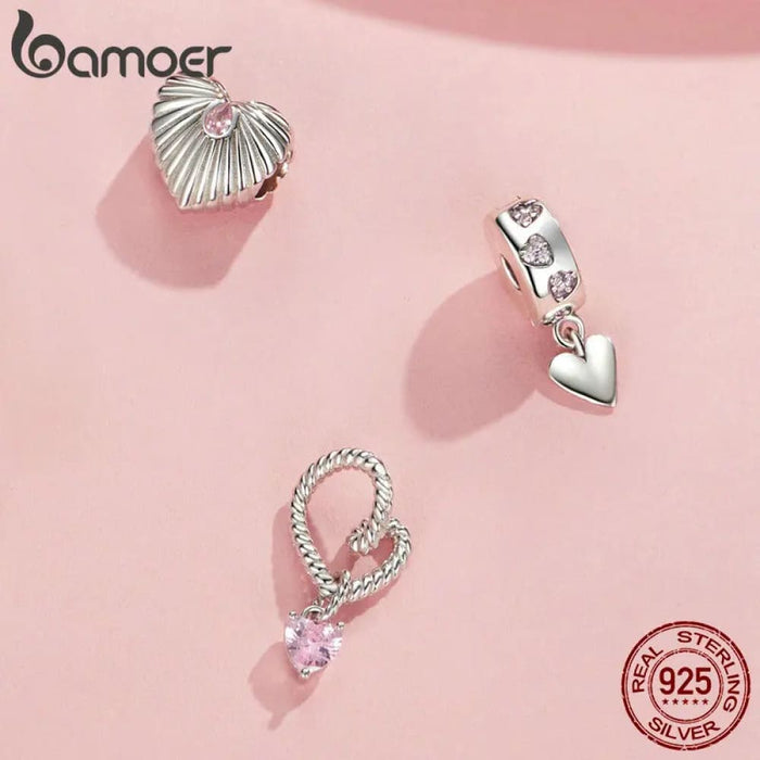 Womens 925 Sterling Silver Charm Spiritual Heart Infinity Pendant Fits Charm Bracelets, 925 Sterling Silver Lucky Charm