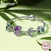 Womens 925 Sterling Silver Colour Changeable Flower Beads