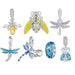 Womens 925 Sterling Silver Dainty Dragonfly Pendant Charms