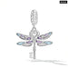 Womens 925 Sterling Silver Dainty Dragonfly Pendant Charms