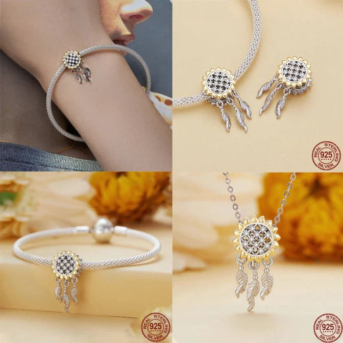 Womens 925 Sterling Silver Flower Teacup Charm Beads Charm Bracelet Cherry Blossom Tea Diy Jewellery Accessories Scc2563