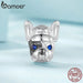 Womens 925 Sterling Silver French Dog Beads Cute Charms