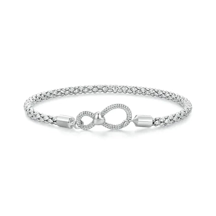 Womens 925 Sterling Silver Infinite Love Basic Bracelet Platinum Plated Valentine'S Day Gift Scb260