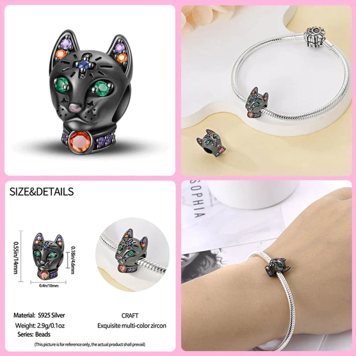 Womens 925 Sterling Silver Lovely Animal Cat Squirrel Penguin Heart Zircon Charms Beads Fit Pandora Bracelets Fine Diy Jewellery