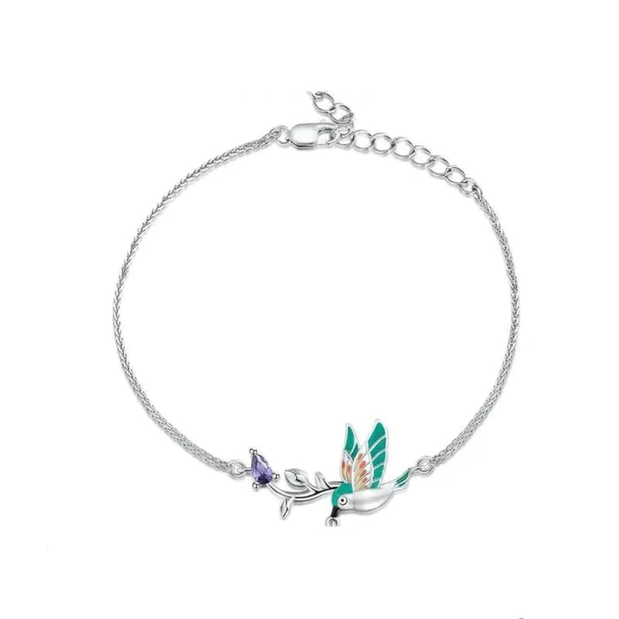 Womens 925 Sterling Silver Original Design Bracelet Kingfisher Bracelet Silver Jewellery Party Bsb126