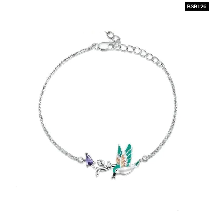 Womens 925 Sterling Silver Original Design Bracelet Kingfisher Bracelet Silver Jewellery Party Bsb126