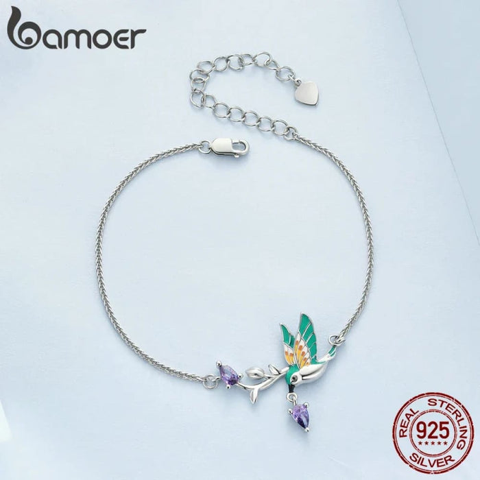 Womens 925 Sterling Silver Original Design Bracelet Kingfisher Bracelet Silver Jewellery Party Bsb126