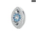 Womens 925 Sterling Silver Pave Cubic Zirconia Clip Lock