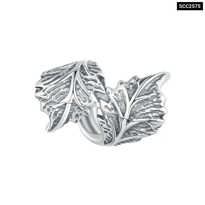 Womens 925 Sterling Silver Retro Vine Charm Vintage Pattern