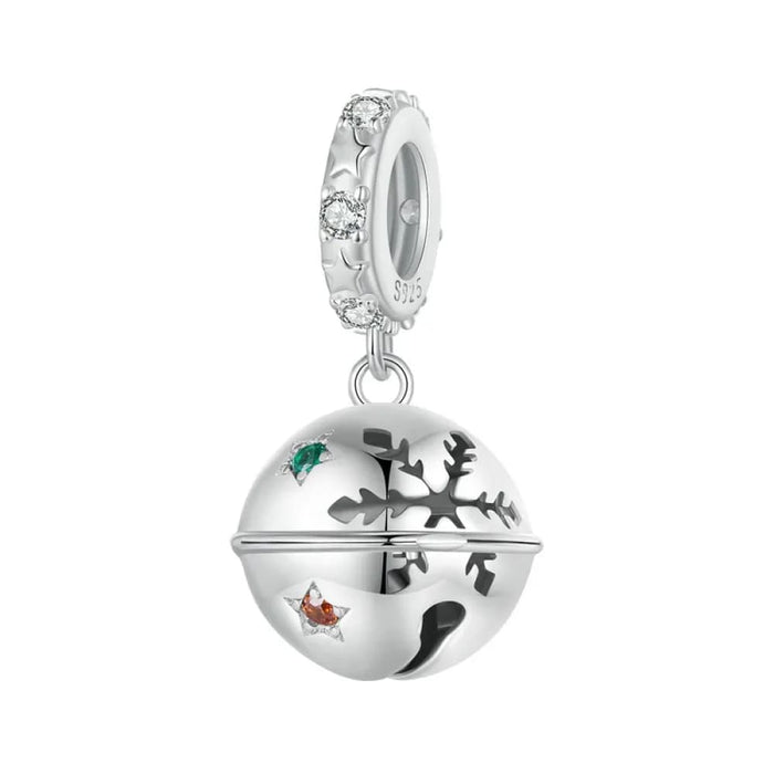 Womens 925 Sterling Silver Snowman Beads Christmas Bell Charms Bracelet Diy Accessories Christmas Gift Fine Jewellery