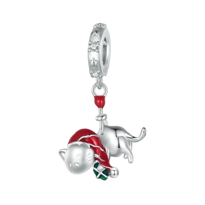 Womens 925 Sterling Silver Snowman Beads Christmas Bell Charms Bracelet Diy Accessories Christmas Gift Fine Jewellery