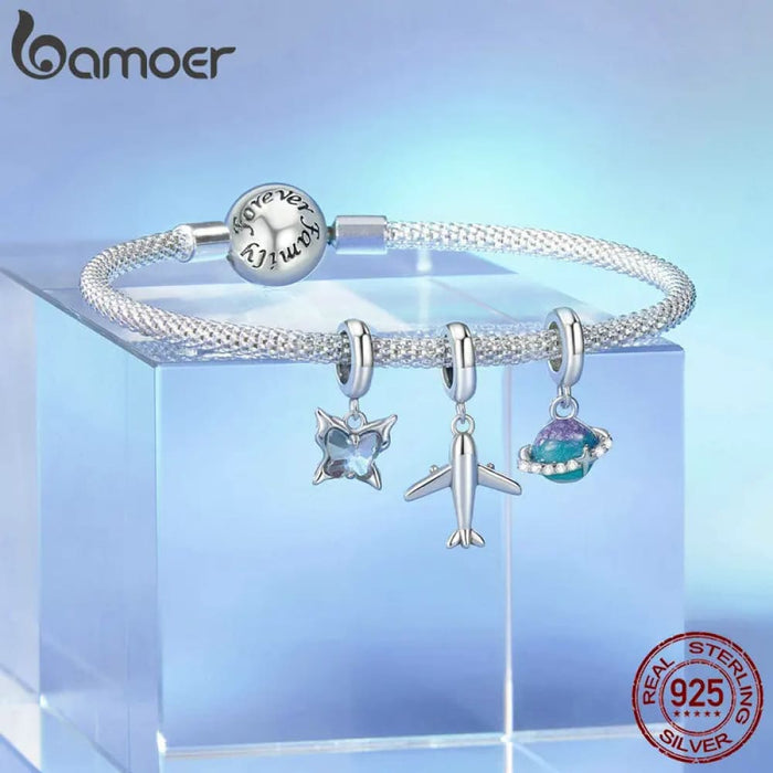 Womens Butterfly Charms Bracelets 925 Sterling Silver Mini