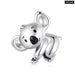 Womens Pet Dog Charm Beads Bracelet Genuine 925 Sterling