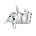 Womens Pet Dog Charm Beads Bracelet Genuine 925 Sterling