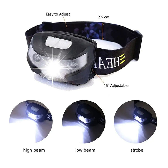 Zk20 Rechargeable Body Motion Sensor 4000lm Led Headlight