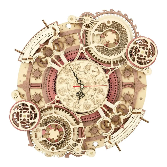 Zodiac Wall Clock Time Art 3d Wooden Puzzle Model Building