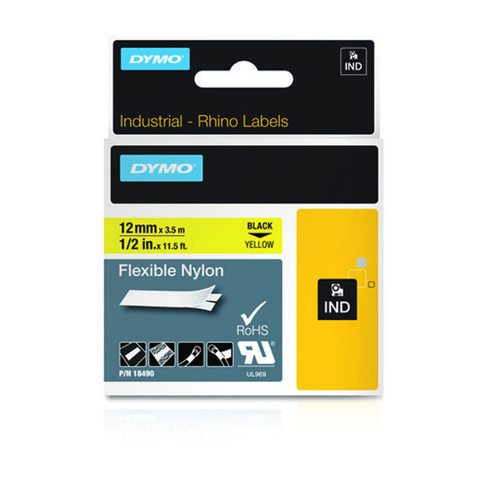Laminated Tape By Dymo 18490 Black Multicolour