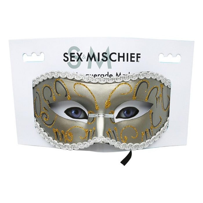 Grey Masquerade Mask By Sportsheets Ss10081 Golden