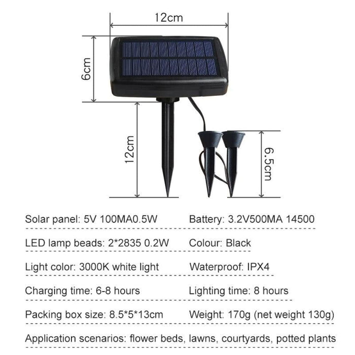 1-to-10 Led Solar Outdoor Lamp Ipx4 Waterproof Light Garden