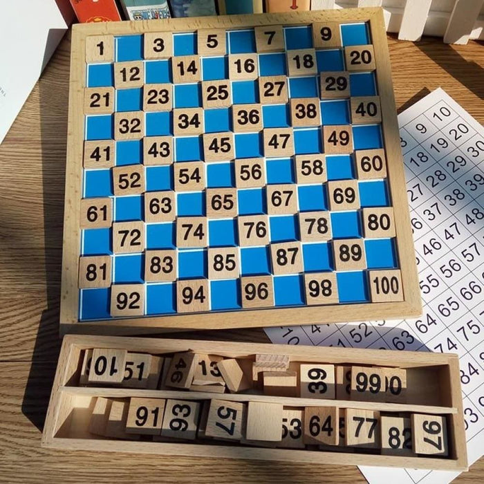 1-100 Digital Math Montessori Educational Wooden Toy