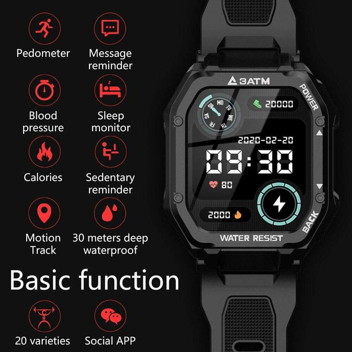 1.70 Hd Full Touch Screen Smart Watch Men Bluetooth 30m