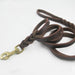 1.8m 2.8m Braided Real Leather Dog Leash